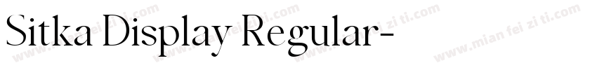 Sitka Display Regular字体转换